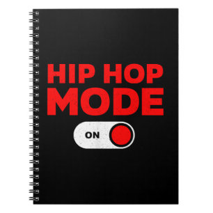 Funny Hip hop Design För manar Kvinnor 90-talet Hi Anteckningsbok