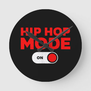 Funny Hip hop Design För manar Kvinnor 90-talet Hi Rund Klocka