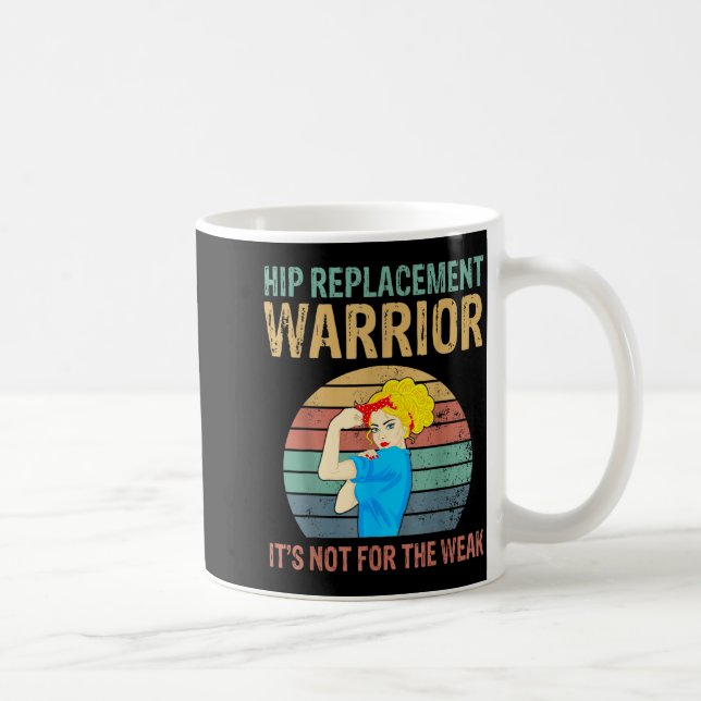 Funny Hip Replacement Warrior New Prosthetic Women Kaffemugg (Höger)