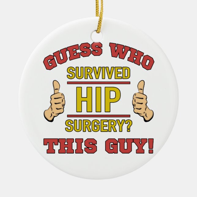 Funny Hip Surgery Julgransprydnad Keramik (Framsidan)
