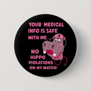 Funny HIPAA HIPPA Violation Nurse Medical Hippo Knapp