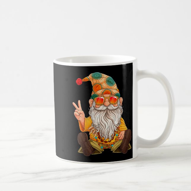 Funny Hipe Gnome Peace Sign Gnomes Lovers Men Wome Kaffemugg (Höger)
