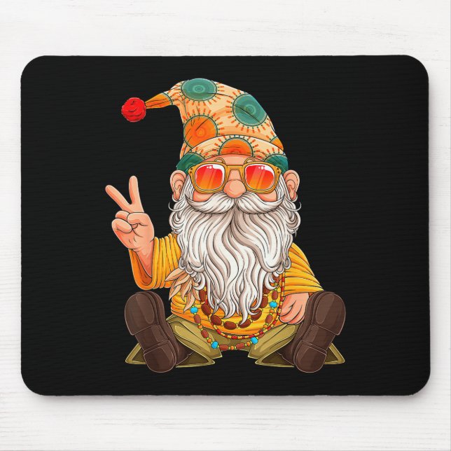 Funny Hipe Gnome Peace Sign Gnomes Lovers Men Wome Musmatta (Framsidan)