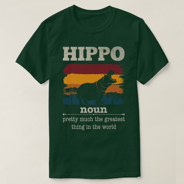 Funny Hippo Definition Coola Hippo Animals Humor H T Shirt (Design framsida)