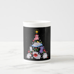Funny Hippo Julgran Julafton Hippopotamus Benporslin Mugg