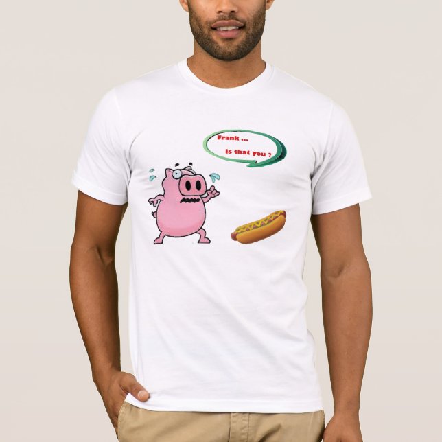Funny Hipster Frank Quirky Hett Hund T-Shirt (Framsida)