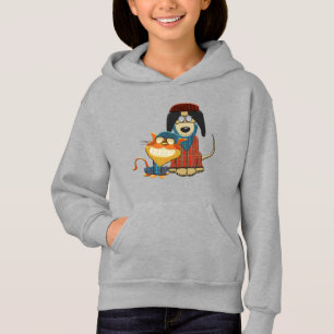 Funny Hipster Hund och Cat Tee Shirt