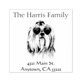 Funny Hipster Lhasa Apso-Personlig Stämpel