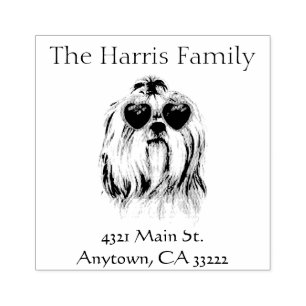 Funny Hipster Lhasa Apso-Personlig Stämpel