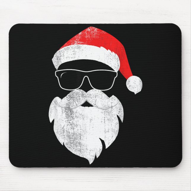 Funny Hipster Santa Face With Hat Beard &amp; Gles Musmatta (Framsidan)