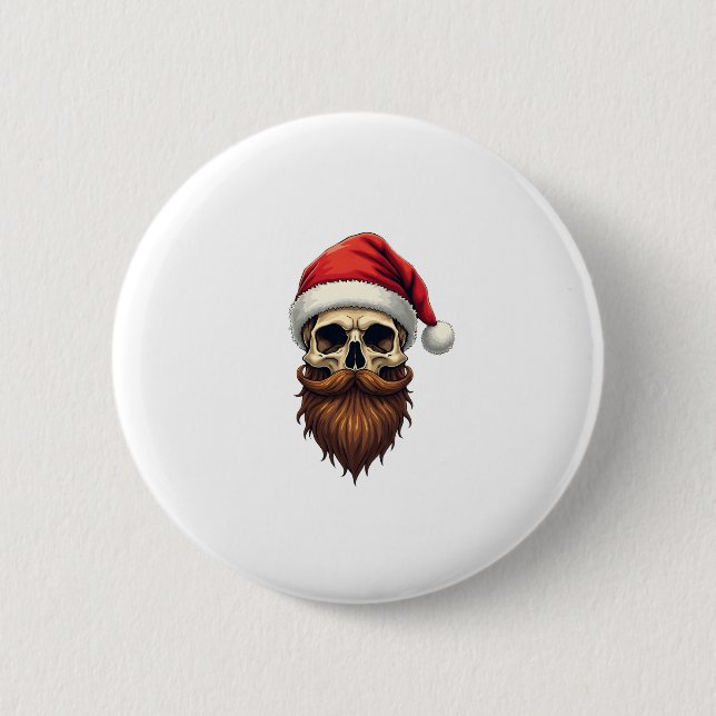 Funny Hipster Santa Skull Face With Hat Beard Chri Knapp (Framsida)