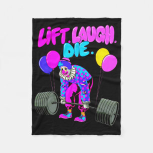 Funny Hiss Laugh Die Gym Weightlift Bodybuild din Fleecefilt