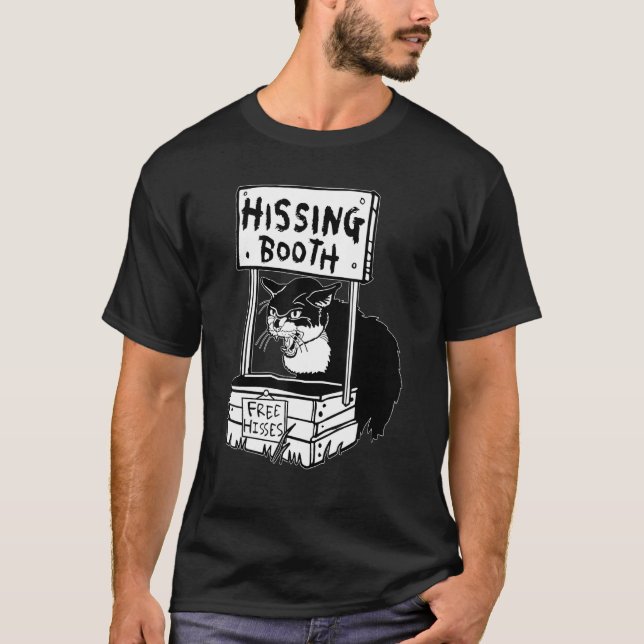 Funny Hissing Booth Kitten Kattunge Furmamma Furda T Shirt (Framsida)