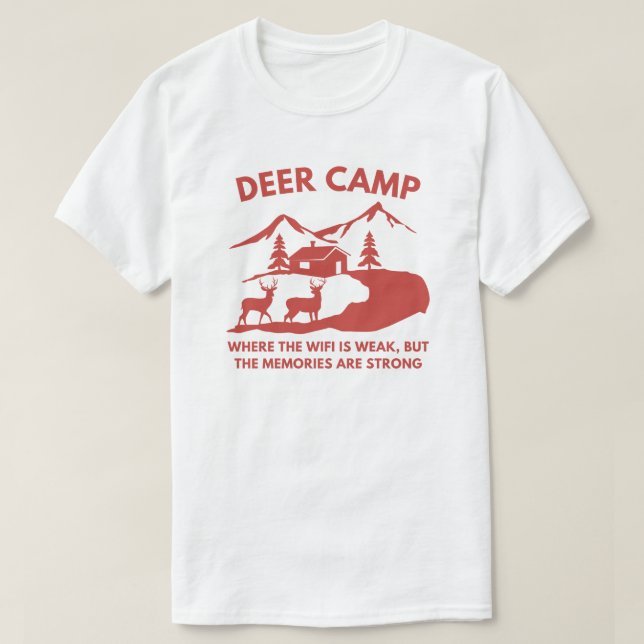 Funny Hjort Camp | Hjort Hunting T Shirt (Design framsida)
