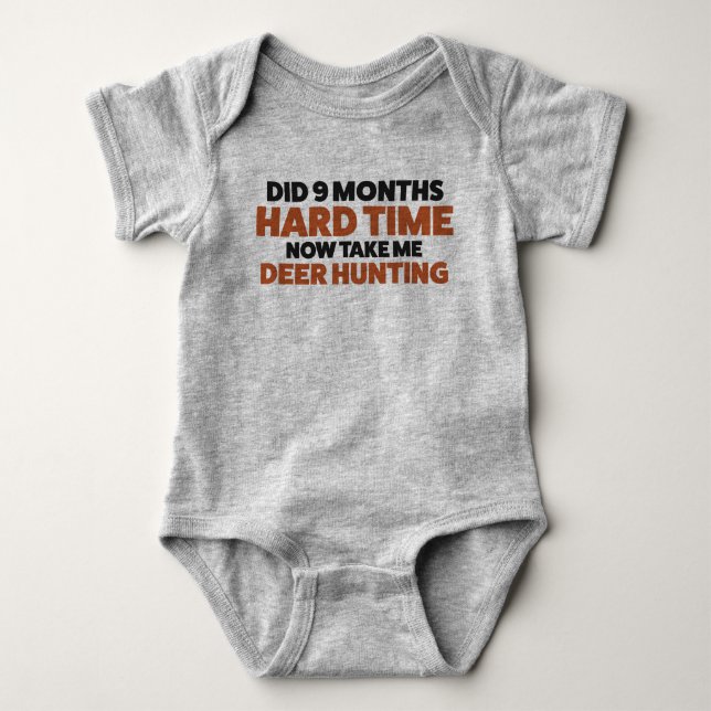 Funny Hjort Hunting Jersey Bodykostym för Baby T Shirt (Framsida)