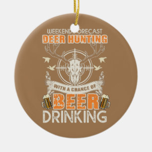 Funny Hjort Hunting Julgransprydnad Keramik