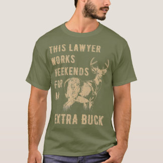 Funny Hjort Hunting Lawyer Distress Hunter T Shirt