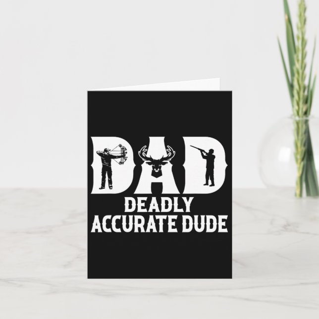 Funny Hjort Hunting Pappa Deadly Exurate Coola F Kort (Framsida)