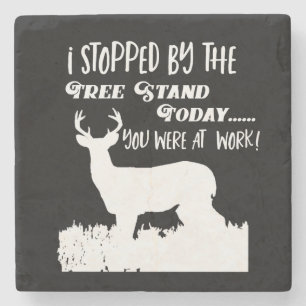 Funny Hjort Hunting Quote Black Pub Stenunderlägg