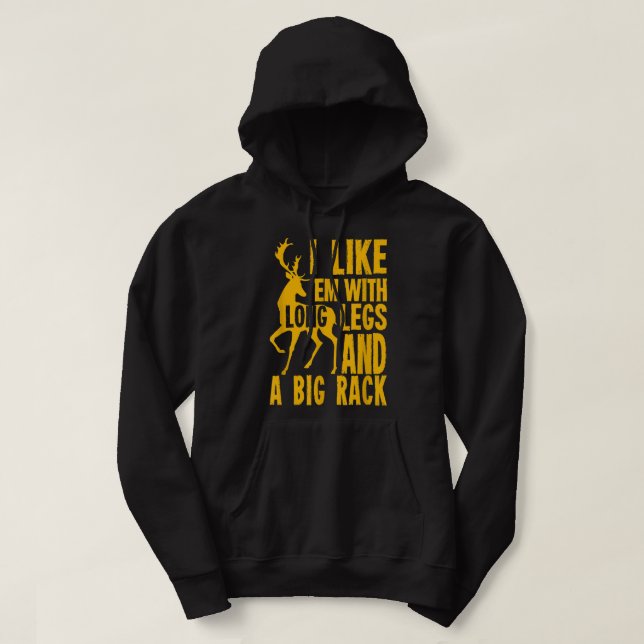 Funny Hjort Hunting Quote Gift for Hunters Hoodie (Design framsida)