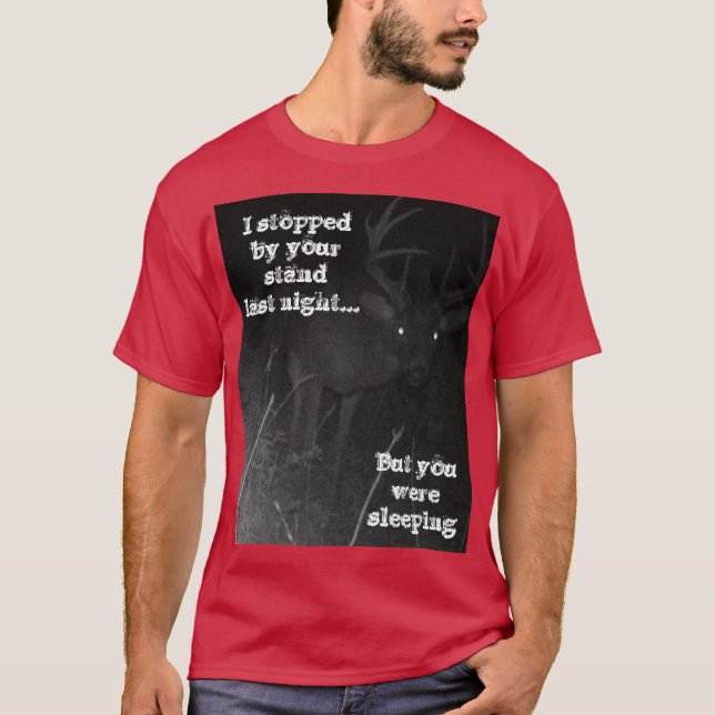 Funny Hjort Hunting T-Shirt (Framsida)