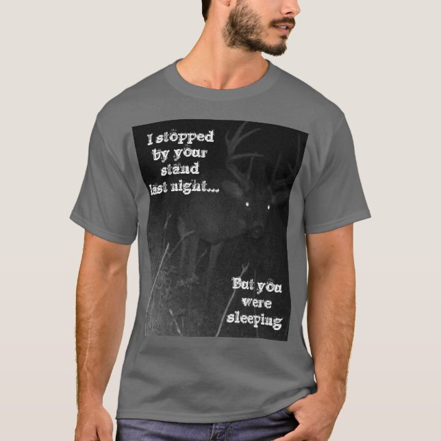 Funny Hjort Hunting T-Shirt (Framsida)