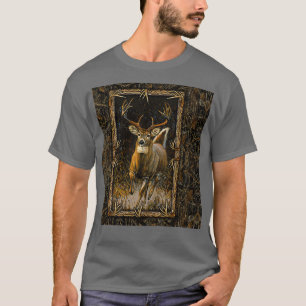 Funny Hjort Hunting Whitetail Hjort Painting Höger T Shirt