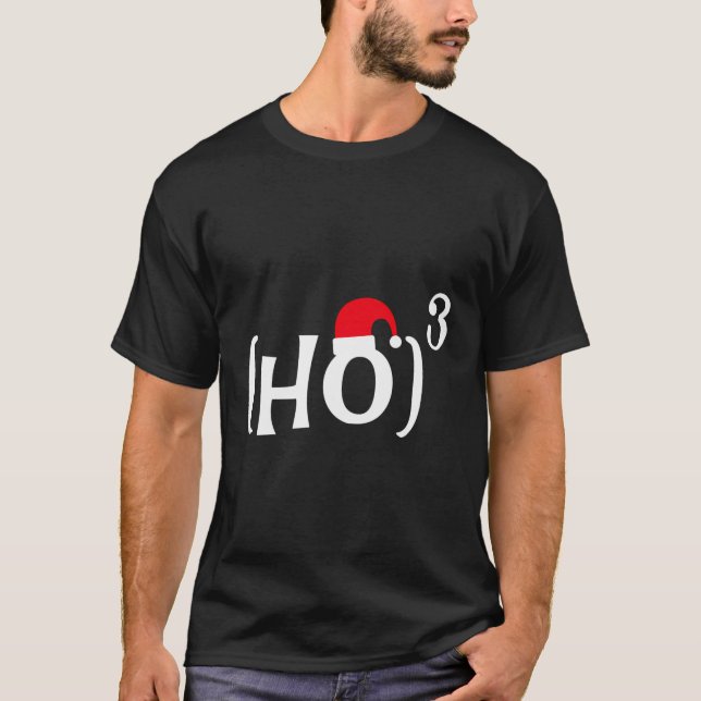 Funny Ho Cubed jul Math T Shirt (Framsida)