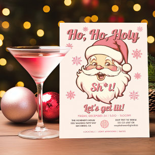 Funny Ho Ho Get Lit Retro juljuljul Party Inbjudningar