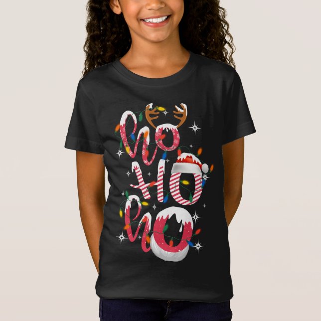 Funny Ho-Ho-Ho Candy Ljus Santa Hat Gi T Shirt (Framsida)