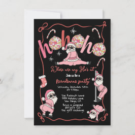 Funny Ho Ho Ho Hos Friendsmas Vuxen jul Party Inbjudningar