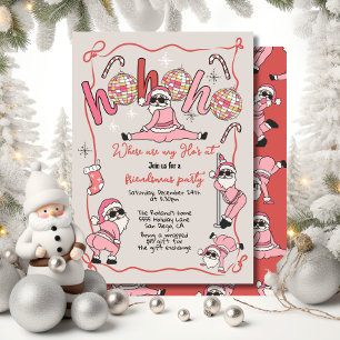 Funny Ho Ho Ho Hos Friendsmas Vuxen jul Party Inbjudningar