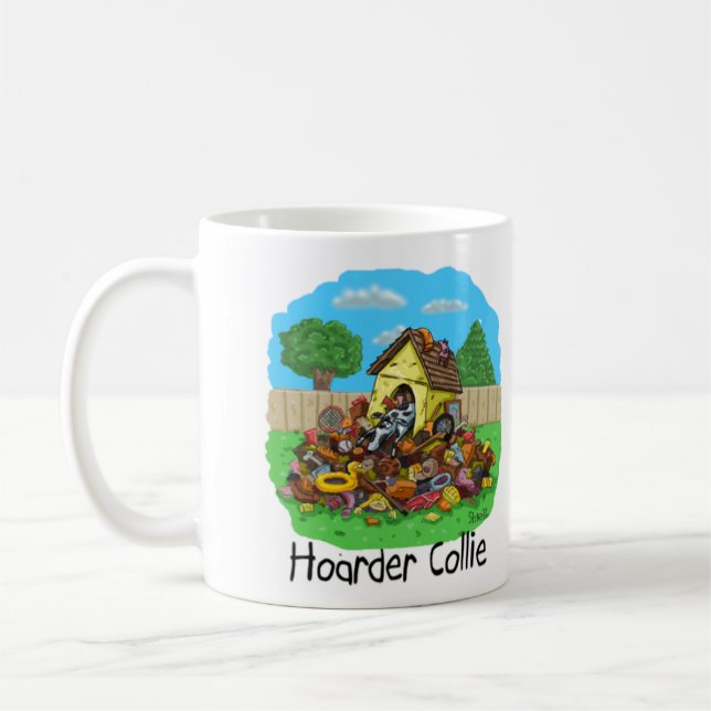 Funny Hoarder Collie Hund älskare-gåva Kaffemugg (Vänster)