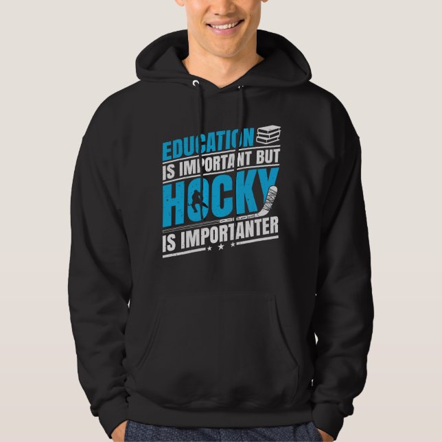 Funny Hockey är Importanter Hoodie (Framsida)