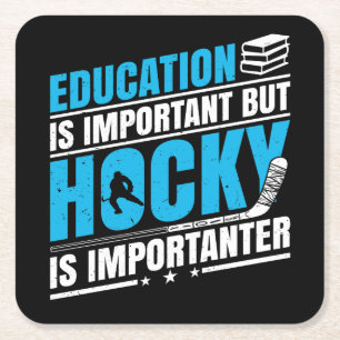 Funny Hockey är Importanter Underlägg Papper Kvadrat