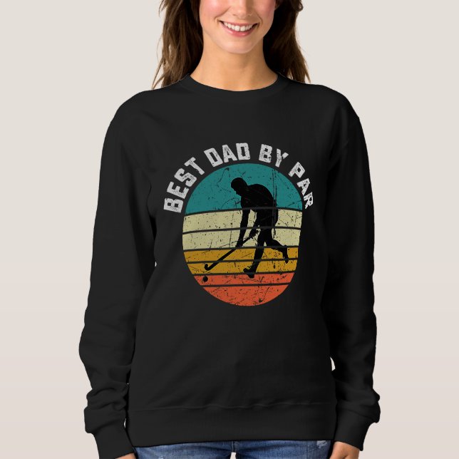 Funny Hockey Best Dad By Par Frisbee Father's Day  T Shirt (Framsida)
