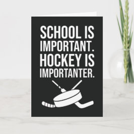 Funny Hockey Cards Sports Humor School Player Kort