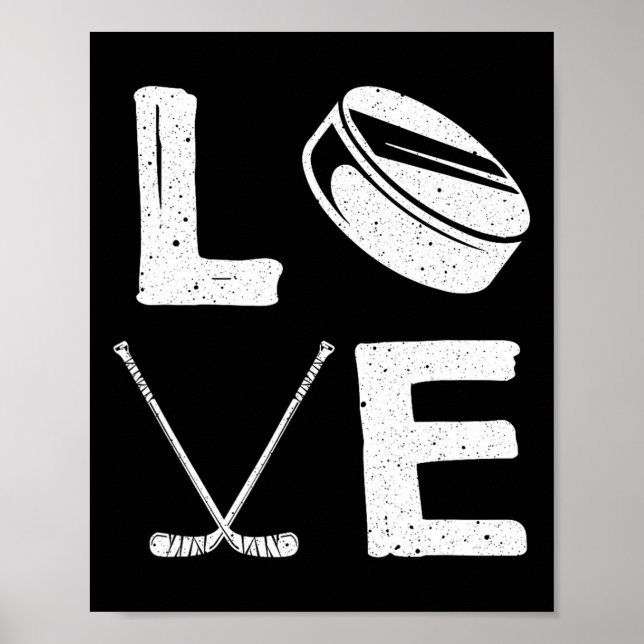 Funny Hockey Design For Kids Men Women Ice Hockey  Poster (Framsidan)