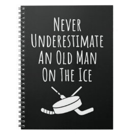 Funny Hockey Gifts För manar Grandpa Grandfather P Anteckningsbok