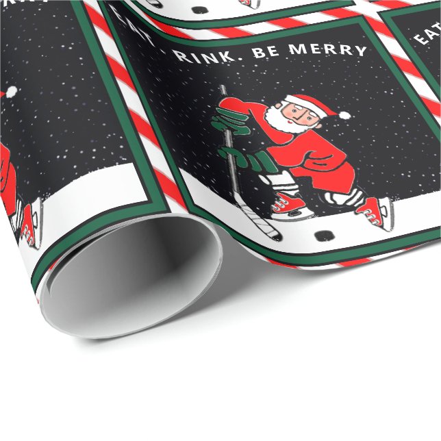 Funny Hockey Helgdag Gift Wrapping Papper Presentpapper (Rullad Hörn)