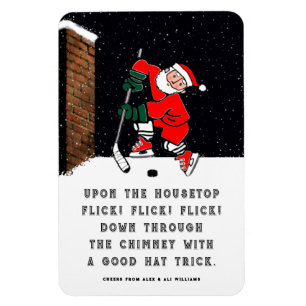 Funny Hockey-julkort Magnet