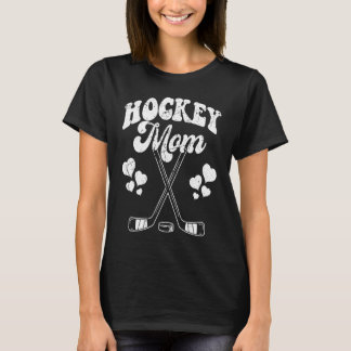 Funny Hockey Mamma Frisbee Älskare Retro Vintage 7 T Shirt