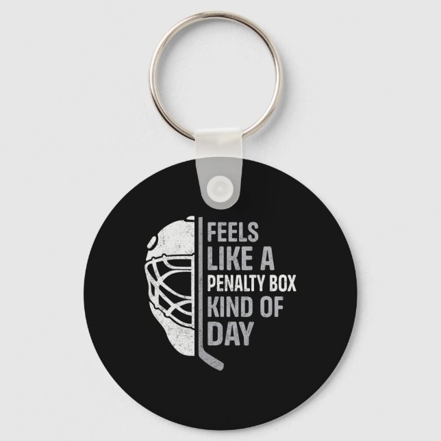 Funny Hockey Player Feels Like A Penalty Box Kind  Nyckelring (Framsida)