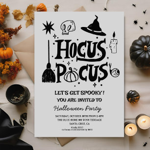 Funny Hocus Pocus Witch Halloween Costume Party Inbjudningar