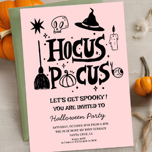 Funny Hocus Pocus Witch Halloween Costume Party Inbjudningar