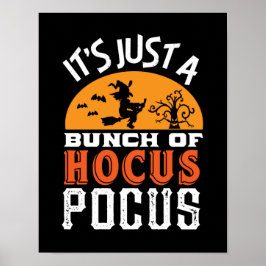 Funny Hocus Pocus Witches Vintage Retro Halloween Poster