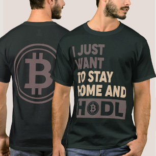 Funny Hodl Bitcoin Gift Front/Back Logotyp T-Shirt