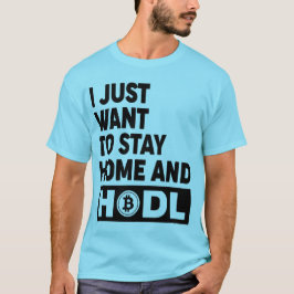 Funny Hodl Bitcoin Gift Front/Back Logotyp T-Shirt
