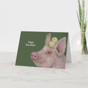 Funny Hog helgdag-kort Helgkort