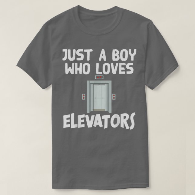 Funny höjdgrafik för Boys Manar Elevator Älskare R T Shirt (Design framsida)
